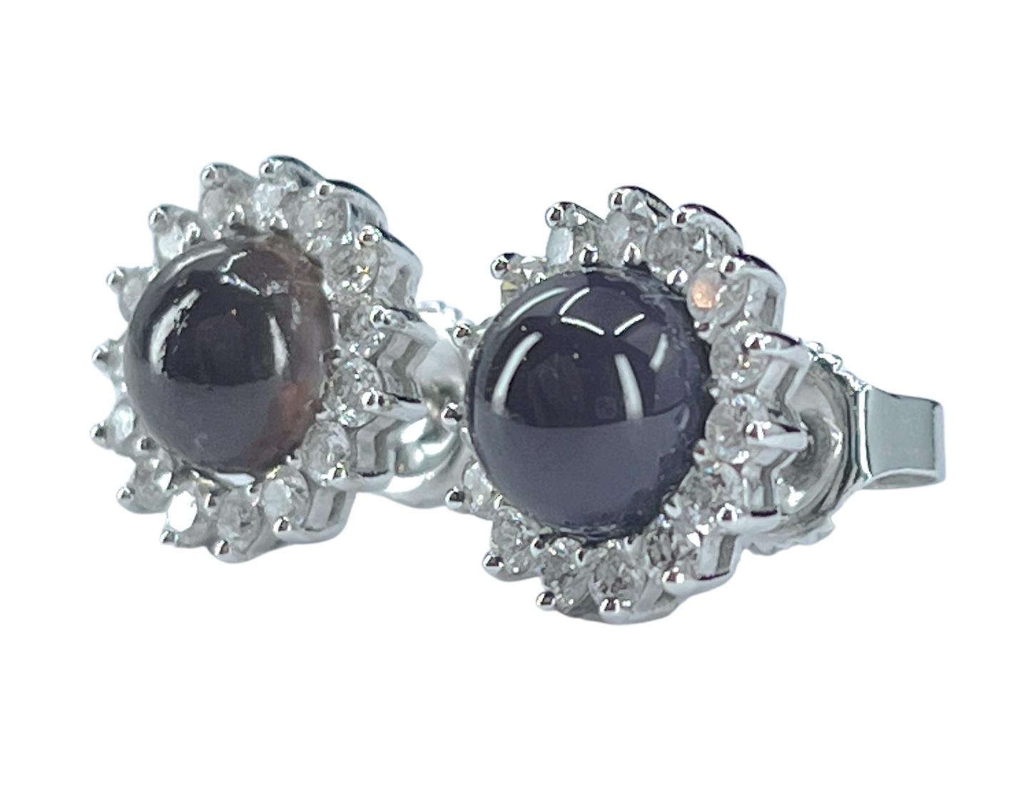 GIA 2.99 ctw. Natural Quahog Pearl & Diamond Earrings in Platinum