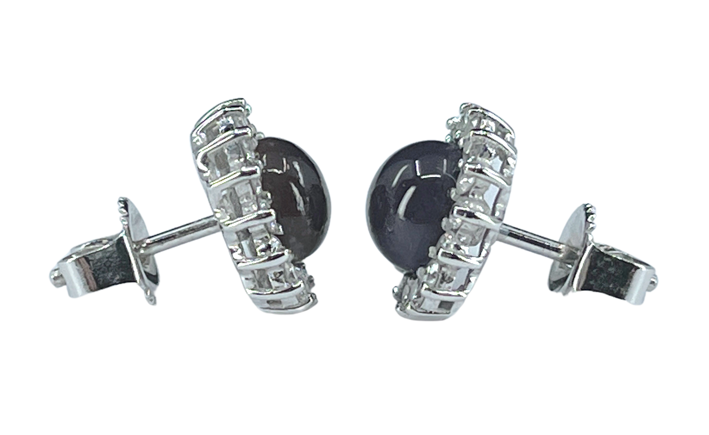 GIA 2.99 ctw. Natural Quahog Pearl & Diamond Earrings in Platinum