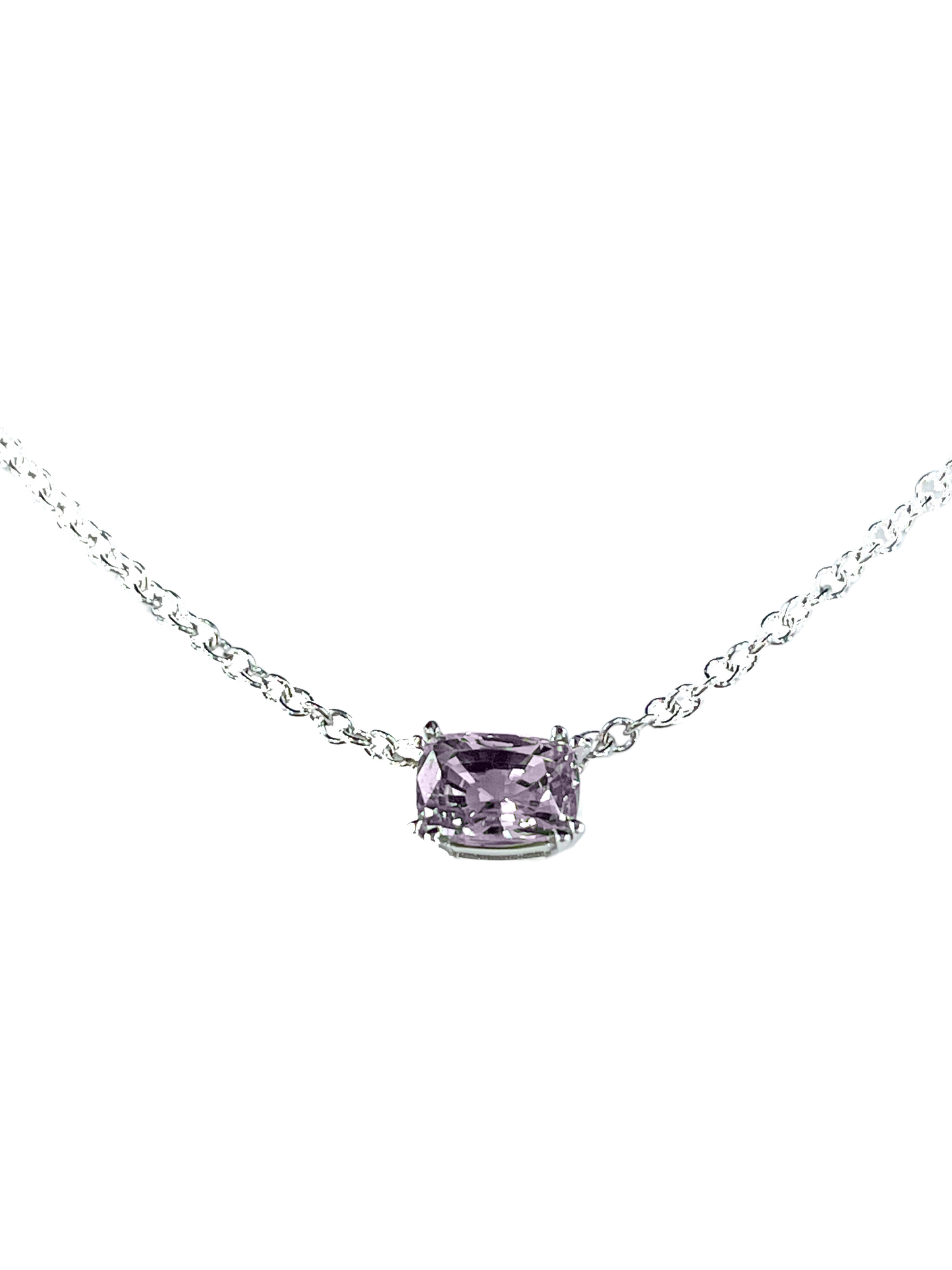 GIA 1.27 ct. Natural Alexandrite & Diamond Station Necklace in Platinum