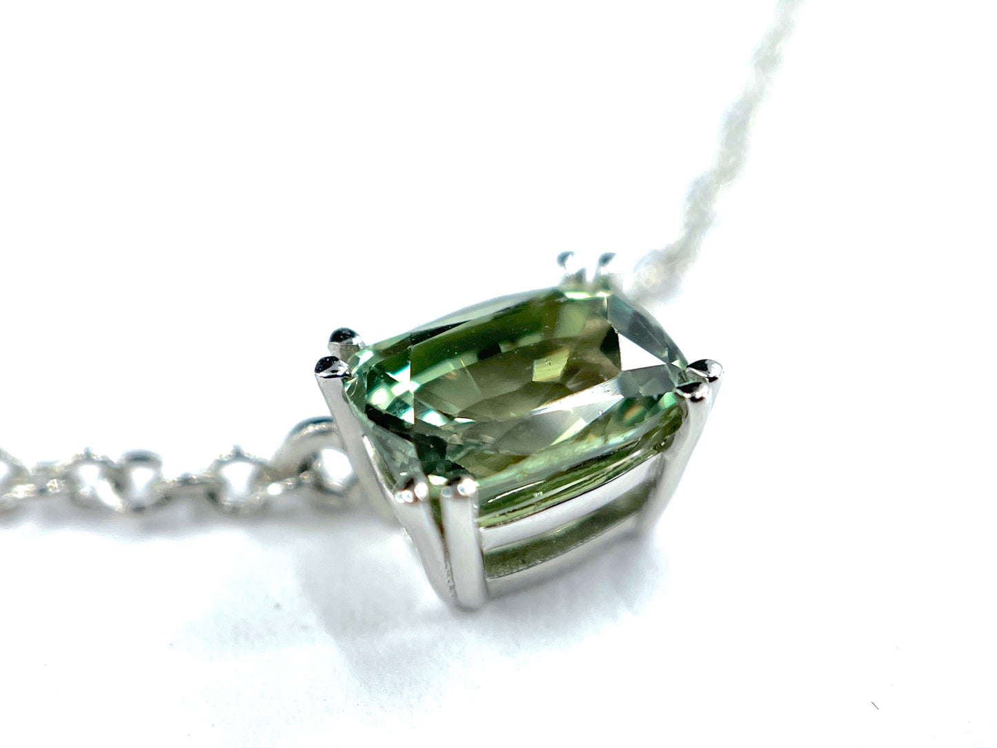 GIA 1.27 ct. Natural Alexandrite & Diamond Station Necklace in Platinum